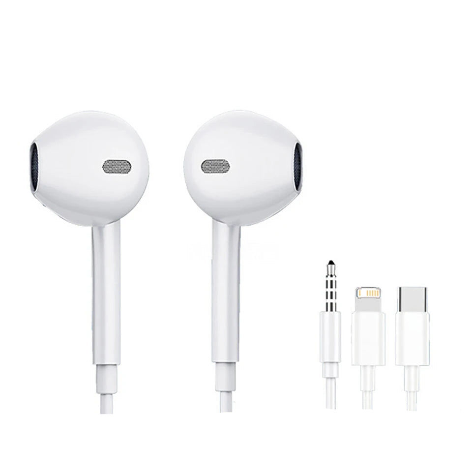 Wired Earbuds – Lightning & USB-C Compatible